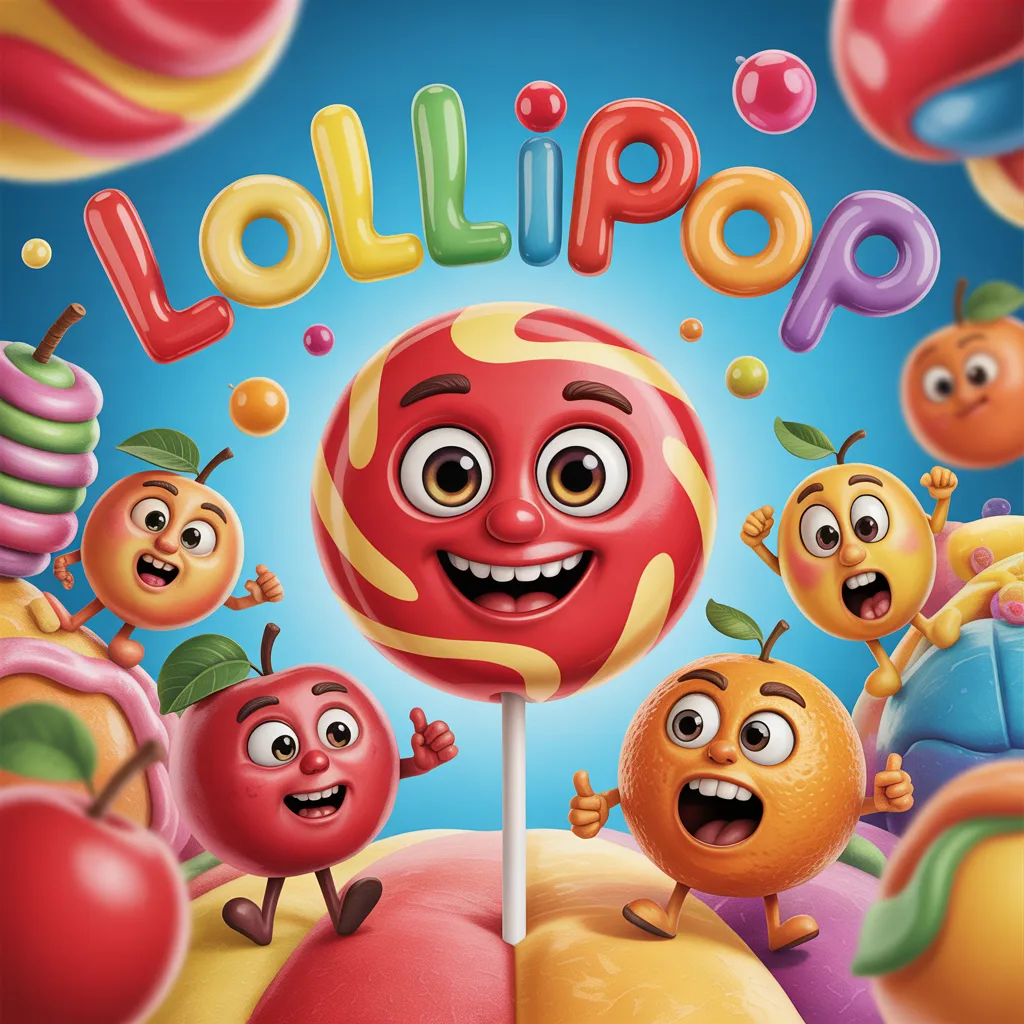 اكتبي: لوجو عالم لولي بوب شو - شخصيات كرتونية مبهجة ومكياج ذكاء اصطناعي Lollipop Show